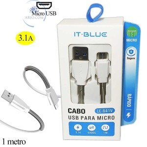 CABO USB TURBO 3.1A V8 1m (LE-841V)