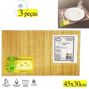 JOGO AMERICANO BAMBU 3 PEÇAS (KL2213)