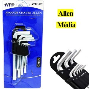 JOGO DE CHAVES ALLEN 09 UNIDADES MÉDIA (ATF-1002)