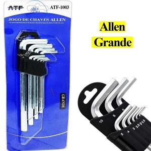 JOGO DE CHAVES ALLEN 09 UNIDADES GRANDE (ATF-1003)