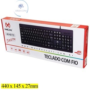 TECLADO COM FIO USB 2.0 (MO-KB170)