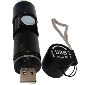LANTERNA TÁTICA RECARREGÁVEL USB (N038)