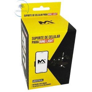 SUPORTE DE CELULAR PARA RING LIGHT UNIVERSAL (MAX-SUP008)