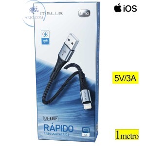 CABO USB 5V/3A PARA IOS IPHONE 1m (LE-885P)