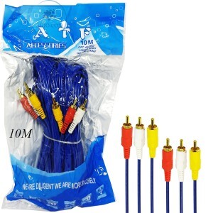 CABO ÁUDIO E VÍDEO 3RCA+3RCA 10 METROS (178)