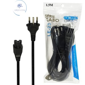 CABO DE FORÇA TRIPOLAR PARA NOTEBOOK 1,5 METROS (LE-23)