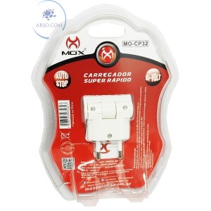 CARREGADOR DE PILHA COM 2 PILHAS AAA 1000mAh (MO-CP32)