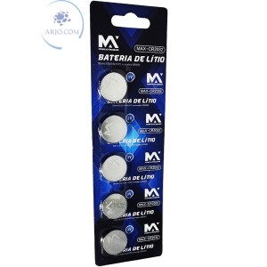 BATERIA CR2032 BOTÃO 3V CARTELA COM 5 UNIDADES (MAX-CR2032)