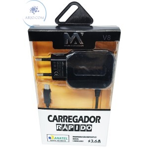 CARREGADOR PARA CELULAR V8 COM DUAS PORTAS USB 3.6A (MAX-CAR83)