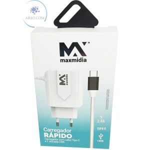 CARREGADOR PARA CELULAR TIPO-C COM 1 ENTRADA USB 2.4A (MAX-CAR93)