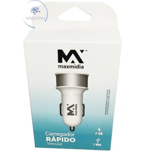 CARREGADOR TOMADA VEICULAR COM DUAS ENTRADAS USB 2.4A (MAX-621CAR)