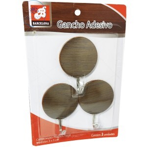 GANCHO ADESIVO REDONDO 5 X 5 cm (BAR-224006-5)