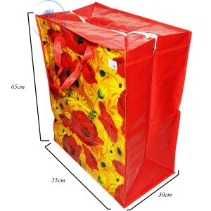 SACOLA ESTAMPADA REUTILIZÁVEL TAMANHO 55X65X30cm (ID-038S)