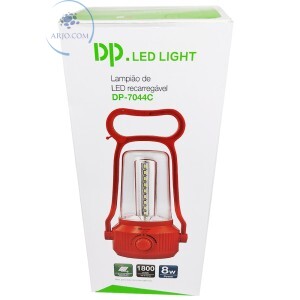 LAMPIÃO DE LED RECARREGÁVEL 8W (ID-7044L)
