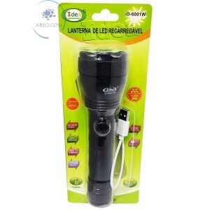 LANTERNA RECARREGÁVEL 1LED 3W (ID-6001W)