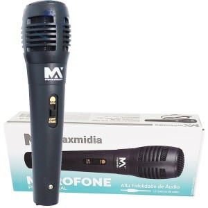 MICROFONE DINÂMICO COM FIO MAXMIDIA (MAX-310801-5)