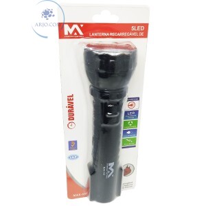 LANTERNA RECARREGÁVEL 5 LEDs (MAX-555)