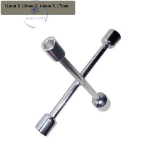 CHAVE DE RODA TIPO CRUZ 12mm X 13mm X 14mm X 17mm (ID-5285H)