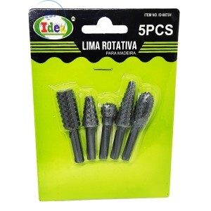 LIMA ROTATIVA PARA MADEIRA KIT COM 5 PEÇAS (ID-9873H)