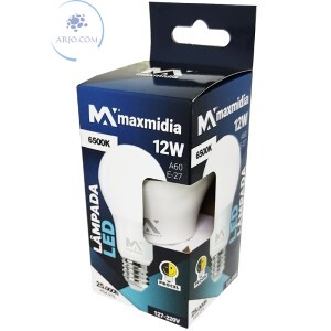 LÂMPADA DE LED 12W A60 E-27 (MAX-LED12W)