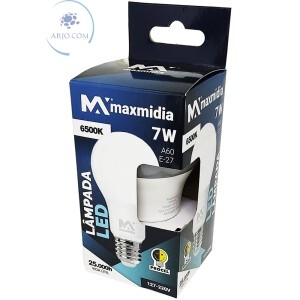 LÂMPADA DE LED 7W A60 E-27 (MAX-LED7W)