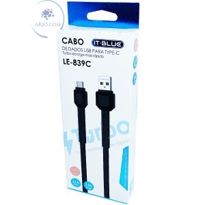 CABOS DE DADOS USB PARA TIPO-C 3.1A (LE-839C)