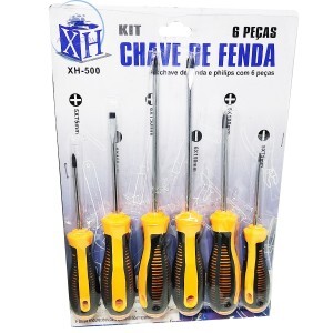 KIT CHAVE DE FENDA E PHILIPS COM 6 PEÇAS (XH-X500)