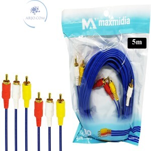 CABO ÁUDIO E VÍDEO 3RCA+3RCA 5 METROS (MAX-53306-30)