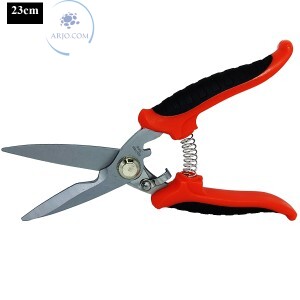 TESOURA MULTIUSO COM MOLA E TRAVA 23cm (ID-1595T)