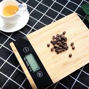 BALANÇA DIGITAL PARA COZINHA 5Kg BAMBU (KL0239)