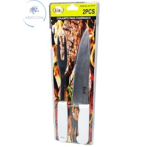 CONJUNTO PARA CHURRASCO FACA + GARFO (ID-7477F)