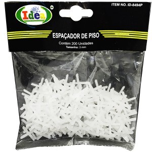 ESPAÇADOR DE PISO CRUZETA 3mm 200 UNIDADES (ID-8494P)