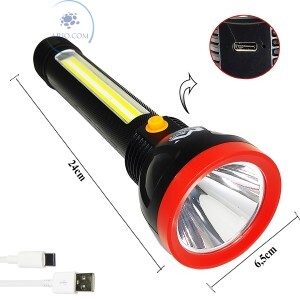 LANTERNA RECARREGÁVEL 1 LED 3W (MAX-0112)