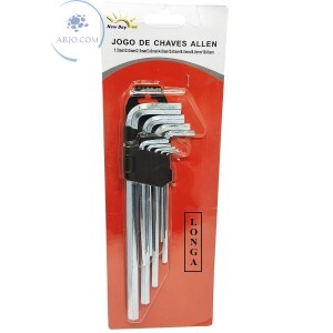 JOGO DE CHAVES ALLEN 09 UNIDADES LONGAS (N335)