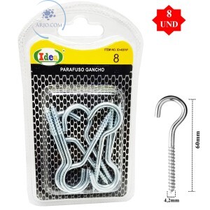 KIT DE PARAFUSO GANCHO 8 UNIDADES 4,2mm X 60mm (ID-4351P)