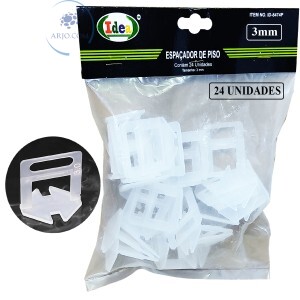 ESPAÇADOR NIVELADOR DE PISO 3mm 24 UNIDADES (ID-8474P)