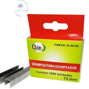 GRAMPOS PARA GRAMPEADOR 12mm 1000 UNIDADES (ID-5075G)