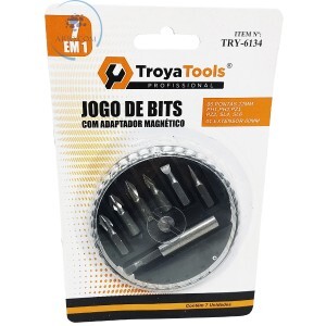 JOGO DE BITs COM ADAPTADOR MAGNÉTICO 7 EM 1 (TRY-6134)