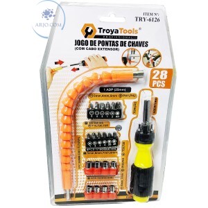 JOGO DE PONTAS DE CHAVES 28 PEÇAS (TRY-6126)