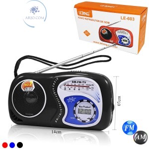 RÁDIO PORTÁTIL AM/FM/TV (LE-603)