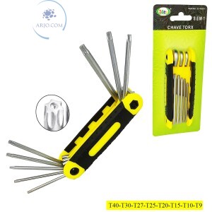 KIT DE CHAVES TORX 8 PEÇAS (ID-4957H)