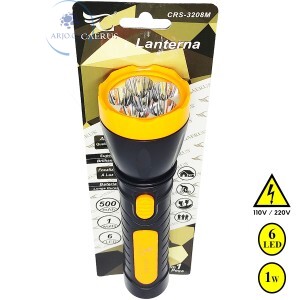 LANTERNA 6 LED RECARREGÁVEL (CRS-3208M)