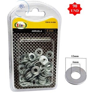 ARRUELAS 90 UNIDADES 6mm (ID-4358A)