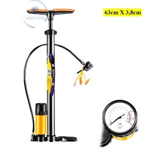 BOMBA DE AR MANUAL COM MANÔMETRO 63cm (BAR-361001-10)