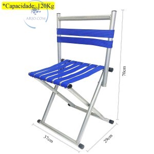 CADEIRA DOBRÁVEL CAPACIDADE 120Kg  (ID-9081C)