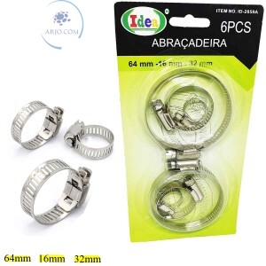 ABRAÇADEIRA KIT COM 6 PEÇAS (ID-2859A)