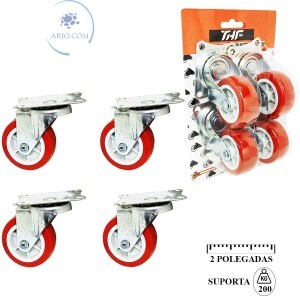 CONJUNTO COM 4 RODAS GIRATÓRIAS 2