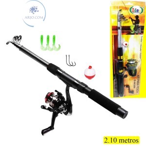 KIT PARA PESCA COM VARA TELESCÓPICA (ID-8630M)