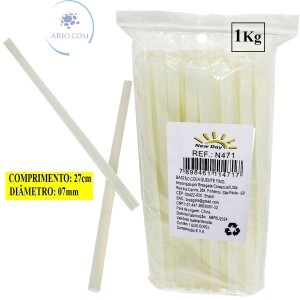 BASTÃO  PARA COLA QUENTE 270mmX07mm PACOTE 1kg (N471)