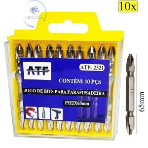 JOGO DE BITS 10 PEÇAS PARA PARAFUSADEIRA (ATF-2321)